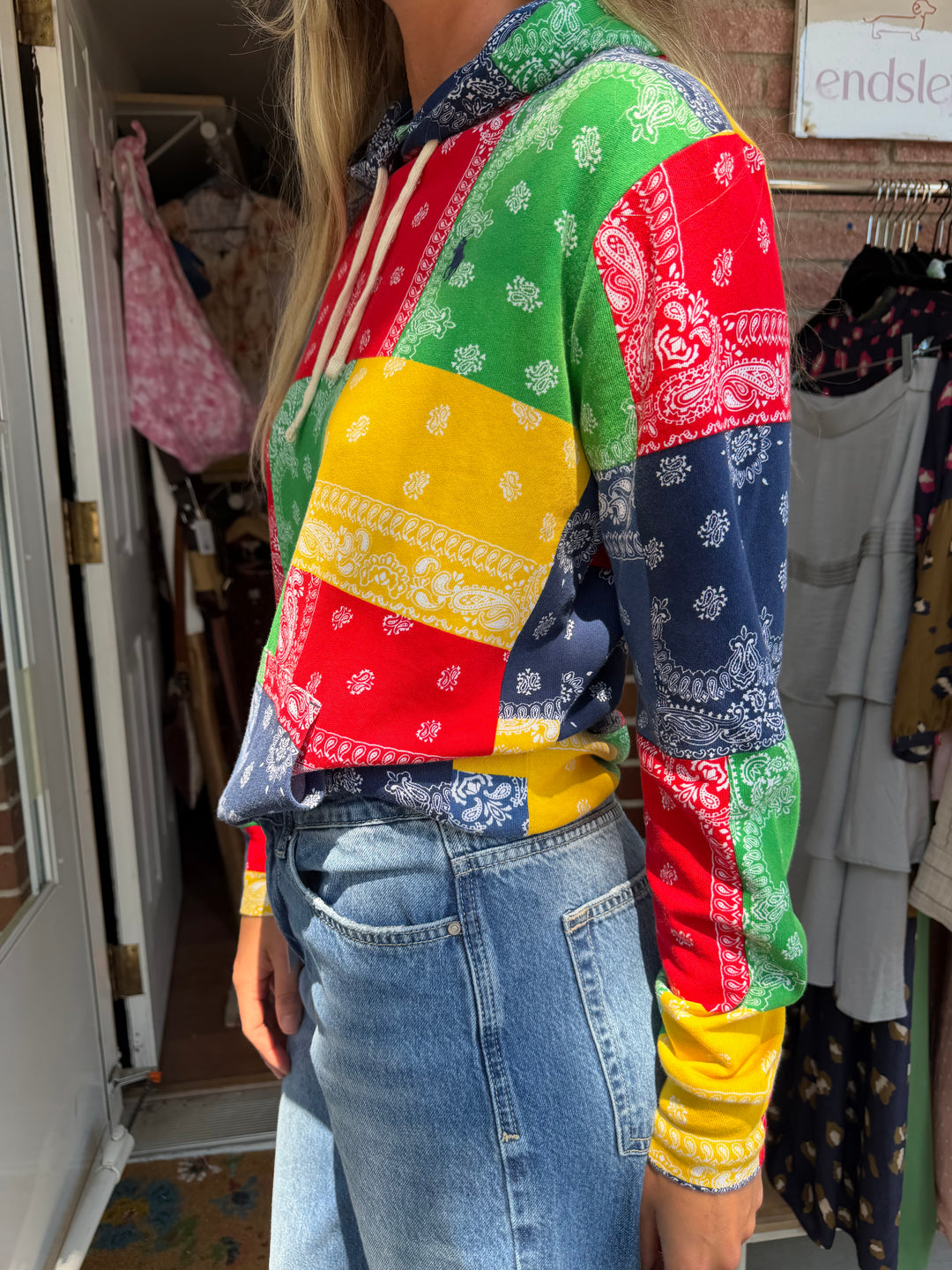Polo Ralph Lauren | Bandana Patchwork Hoodie, S