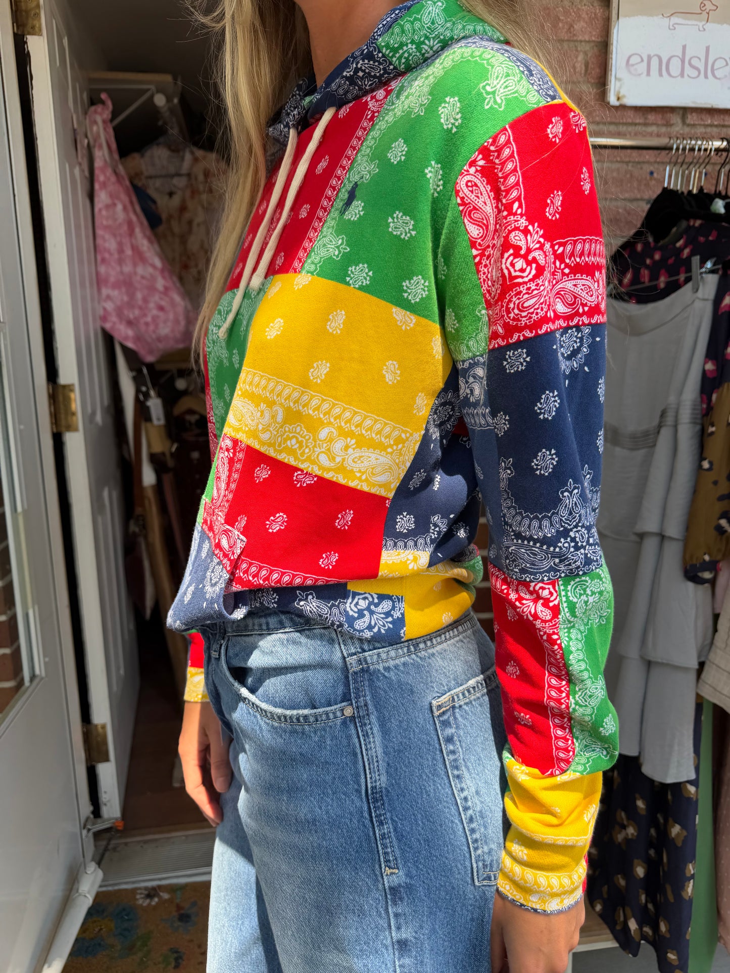 Polo Ralph Lauren | Bandana Patchwork Hoodie, S