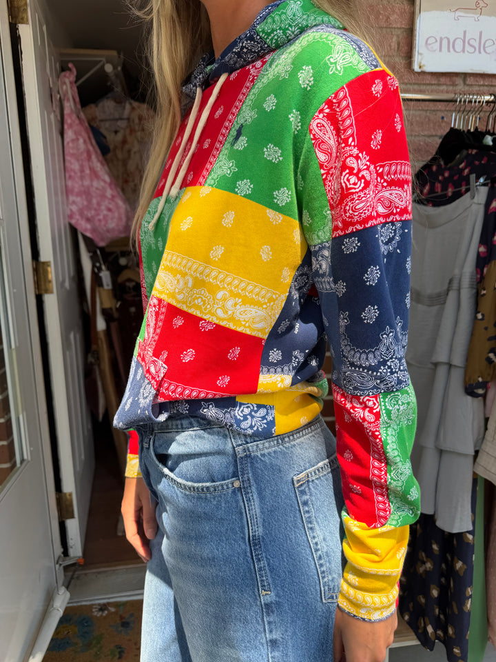 Polo Ralph Lauren | Bandana Patchwork Hoodie, S