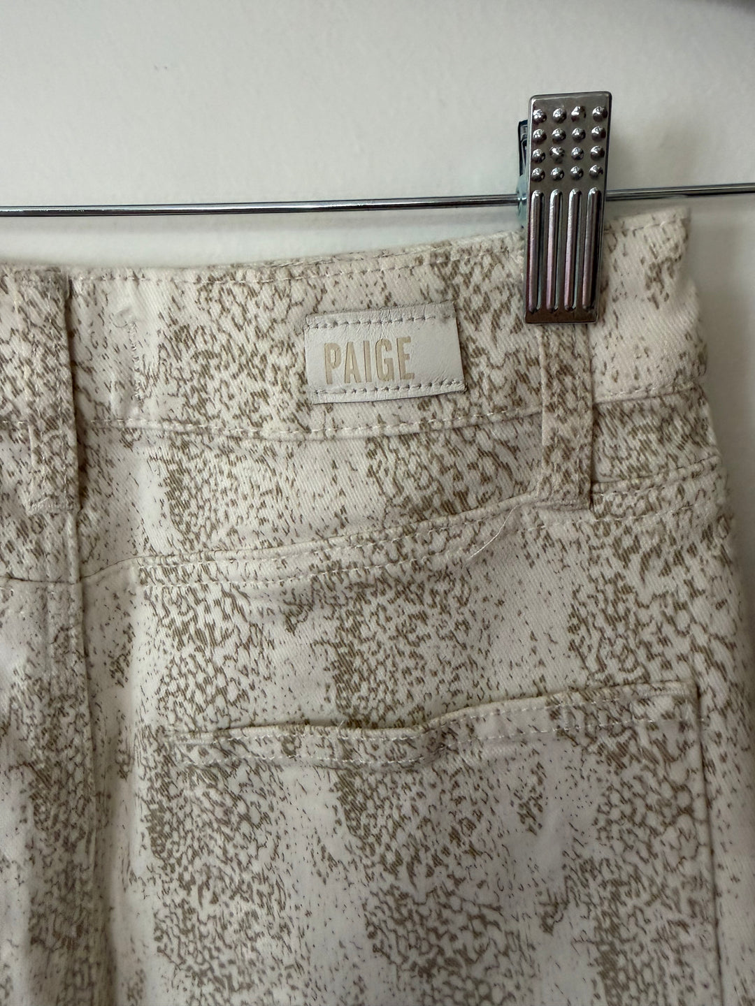 Paige | Snakeskin Denim Skirt