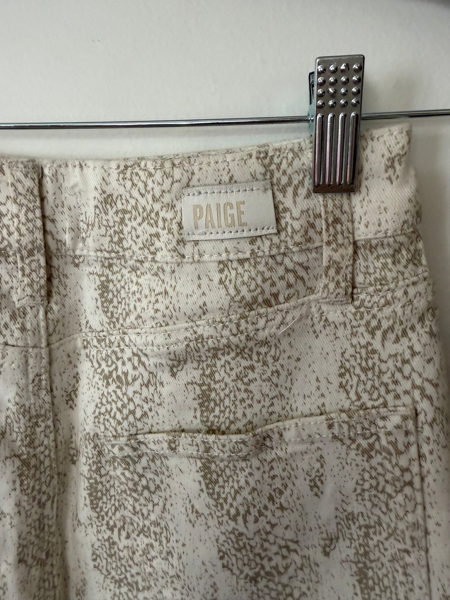 Paige | Snakeskin Denim Skirt