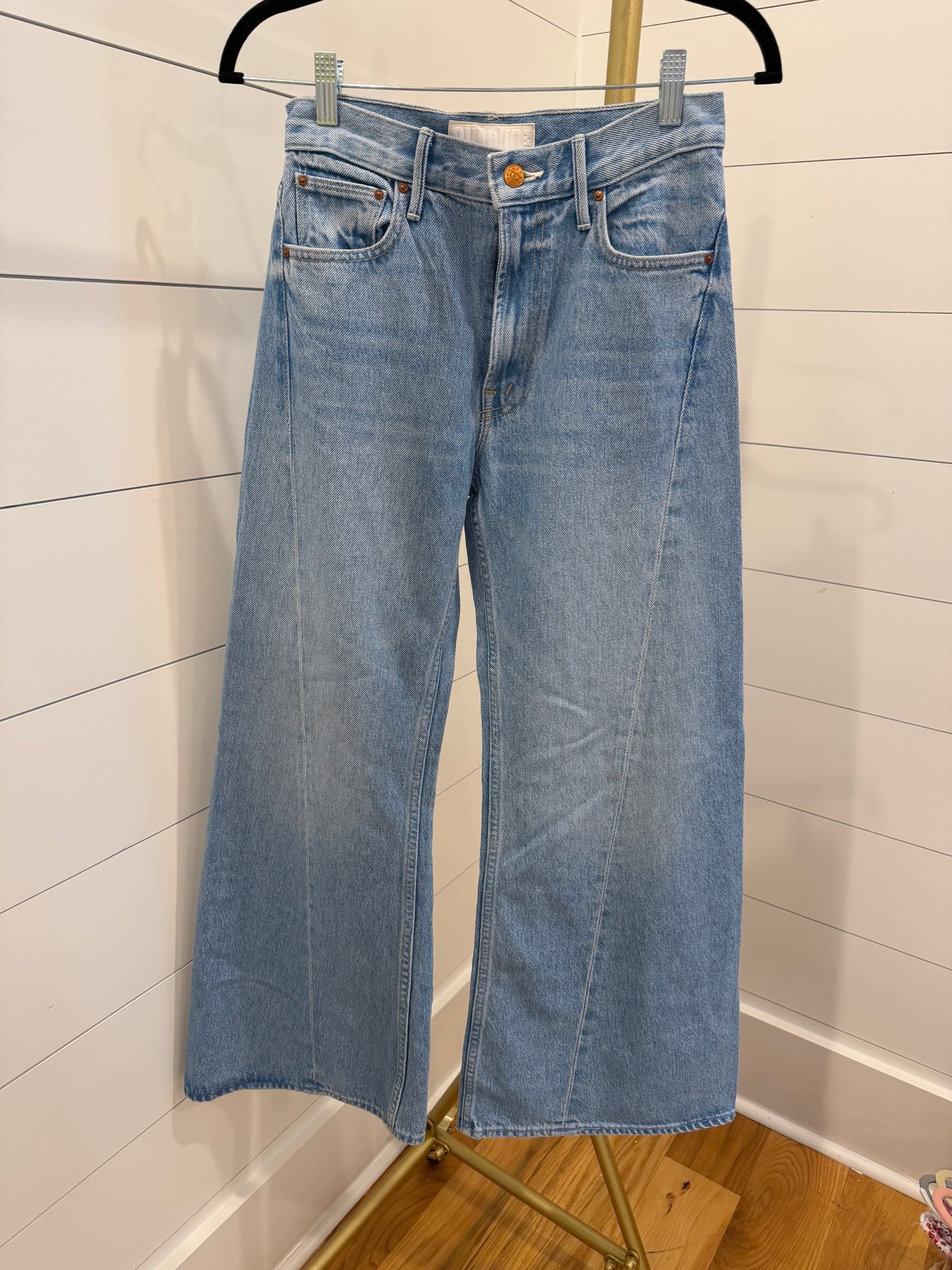 Mother SNACKS! | The Lemon Twist Mid-Rise Wide Leg Jeans, 24