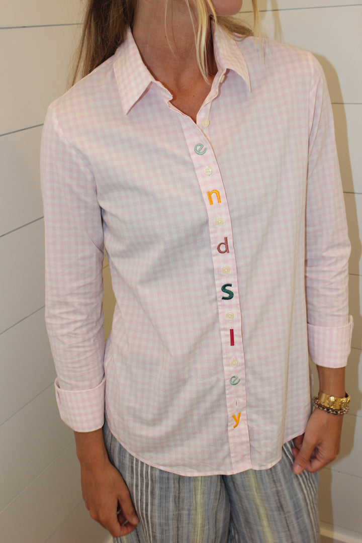 Endsley | Doxie Gingham Button Up Long Sleeve, S