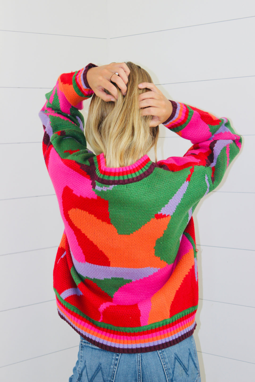 See And Be Seen | Abstract Knit Sweater, S