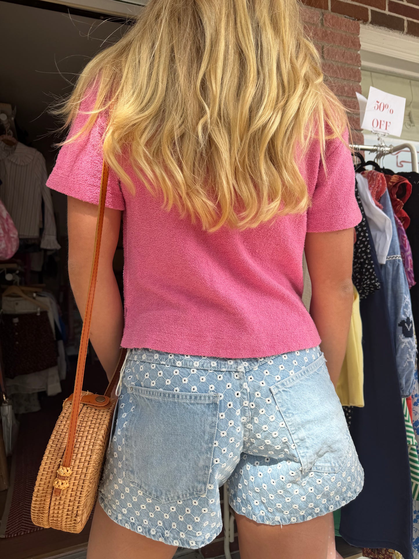 Zara | Eyelet Denim Shorts, 6