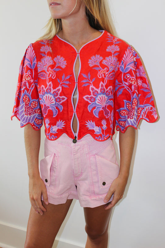 Farm Rio  | Porcelian Garden Blouse, M