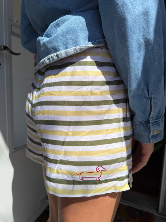 Tuckernuck | Striped Logo Shorts, XS