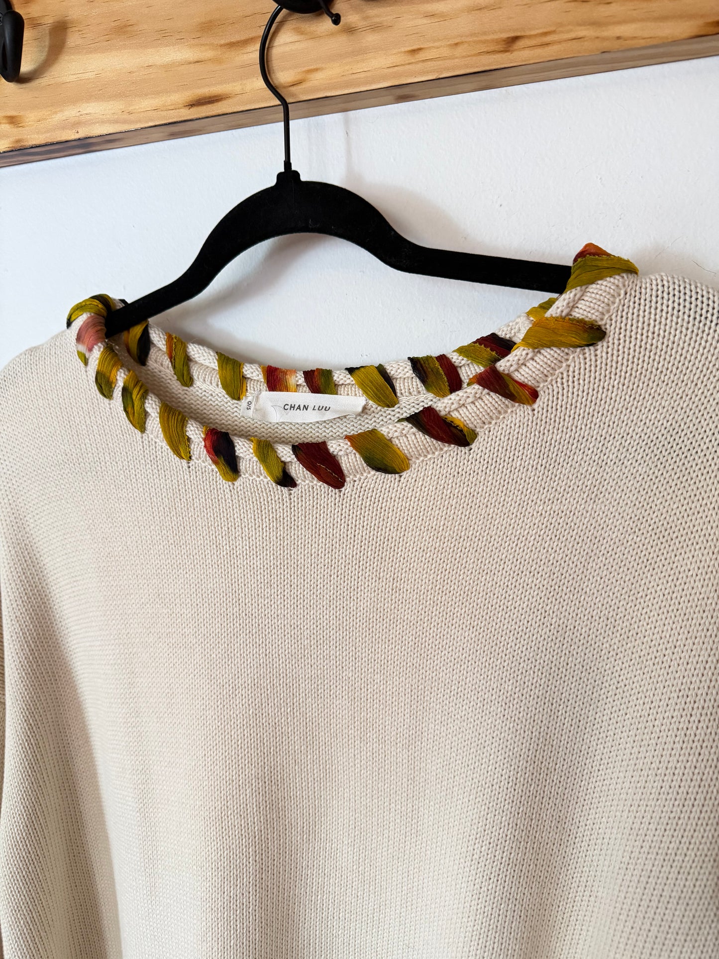 Chan Luu | Whipstitch Sweater Eggshell, O/S