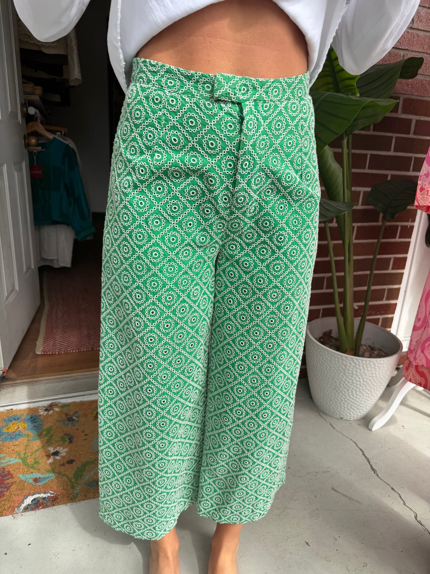 Scotch & Soda | Green Embroidered Patterned Pants