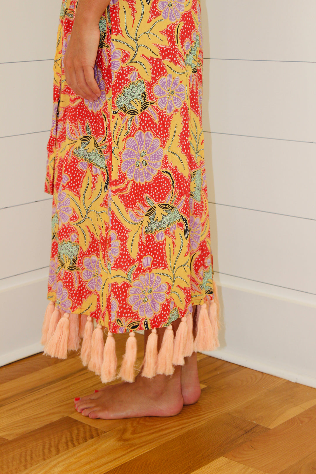 Rhode Resort  | Floral Tassel Belt Dress, S