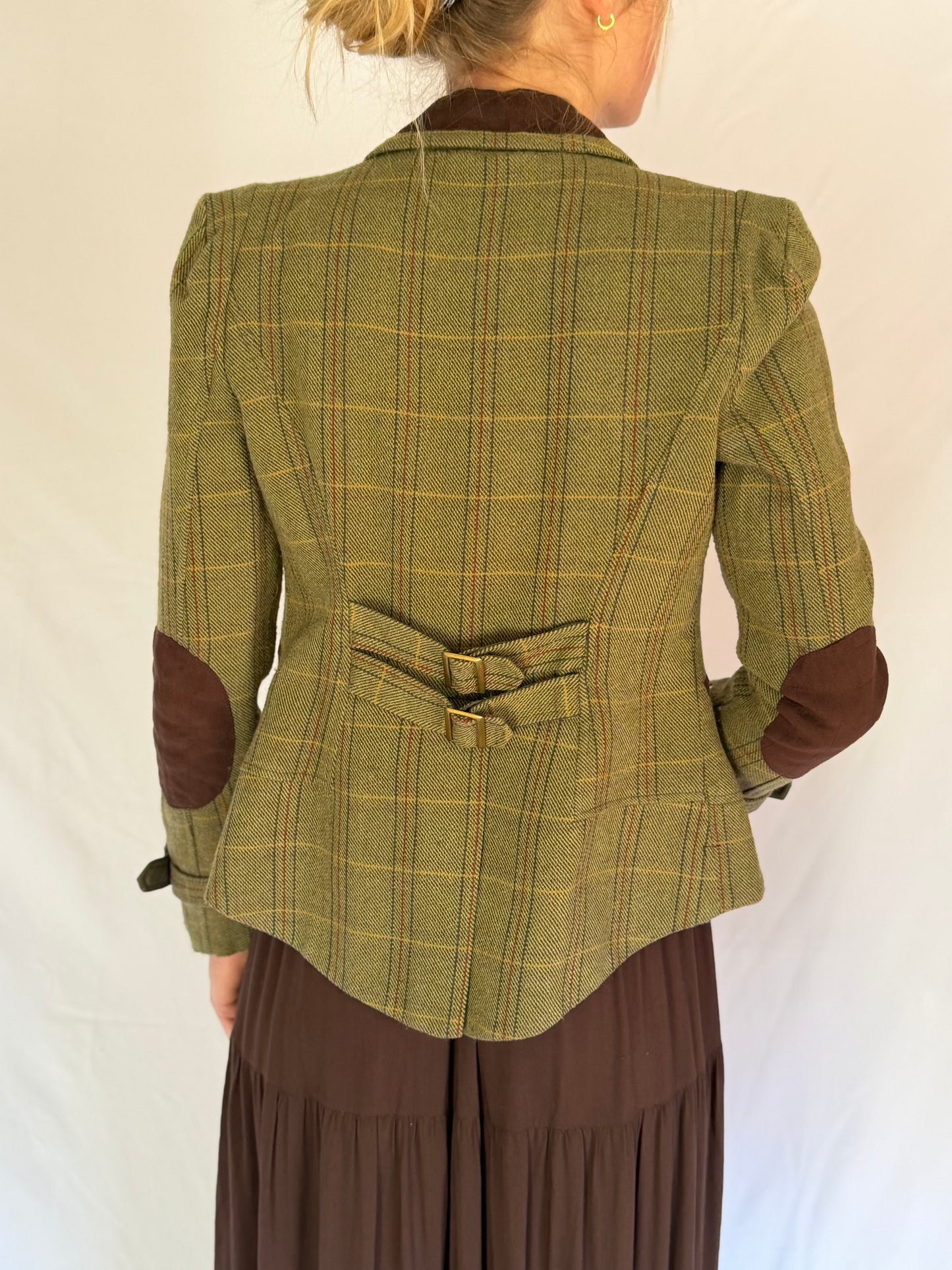 Willow and Clay | Plaid Suede Jacket, S