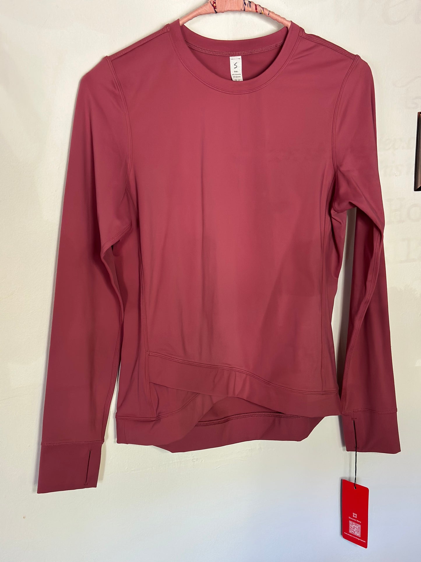 The Gym People | Soft Slim Fit Long Sleeve Crewneck | Dark Pink