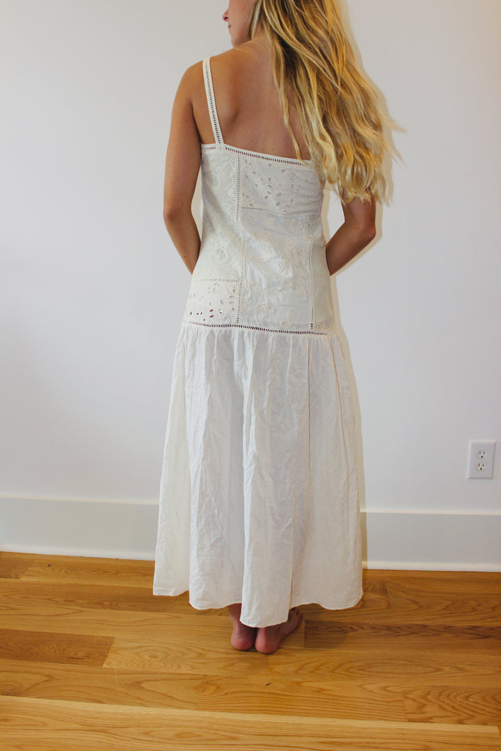 Zara | Eyelet Maxi Dress, XS