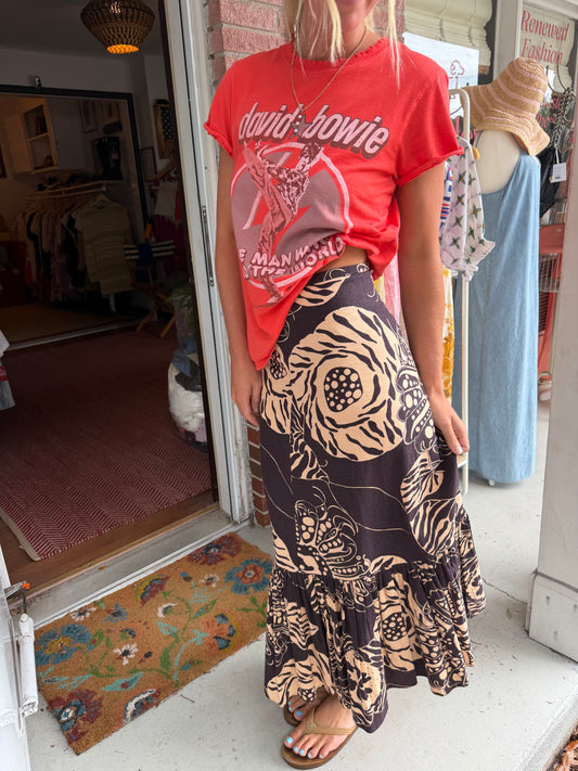 Zara | Printed Midi Skirt, XS