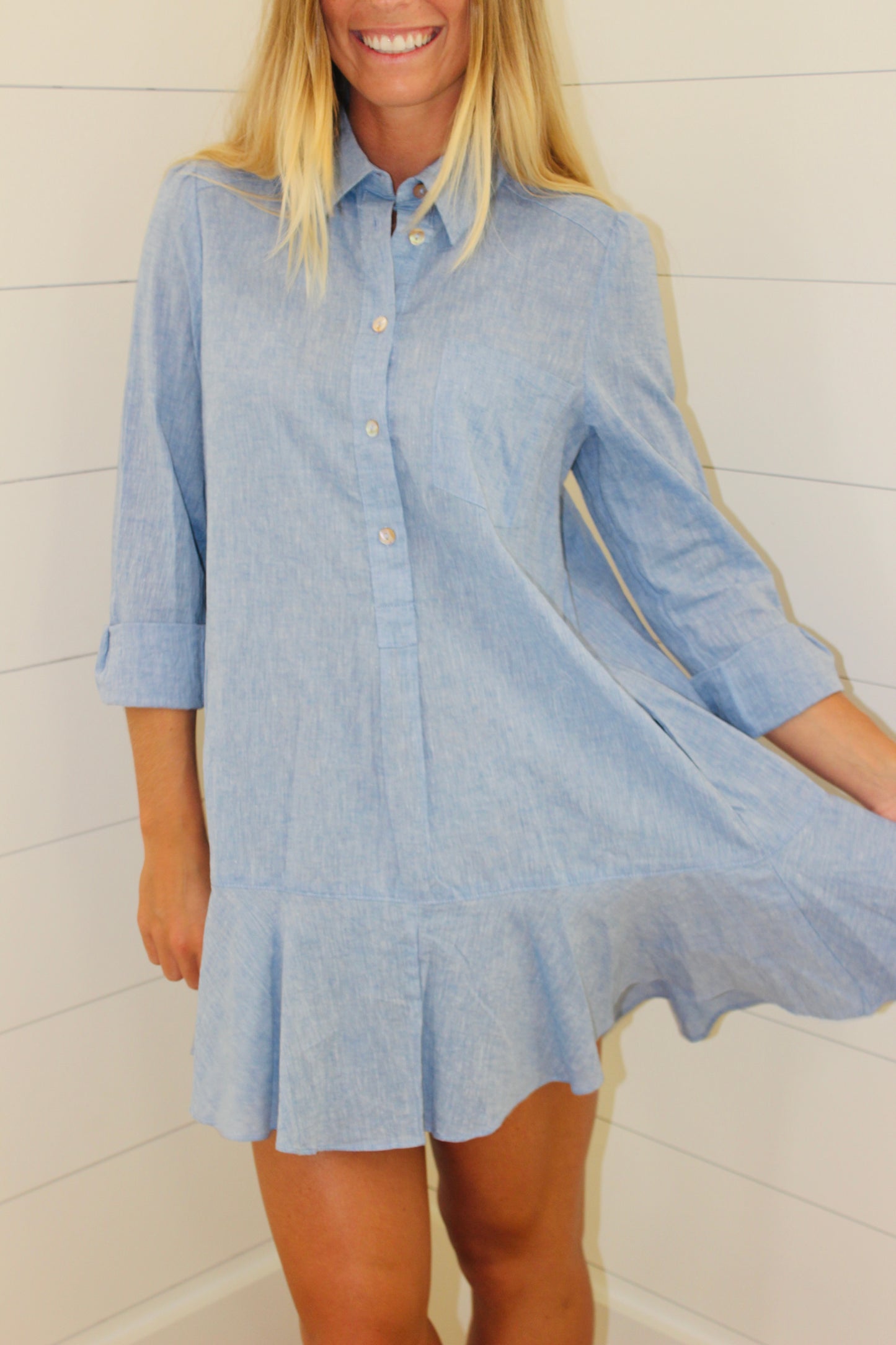 Tuckernuck | Linen Long Sleeve Dress, XS