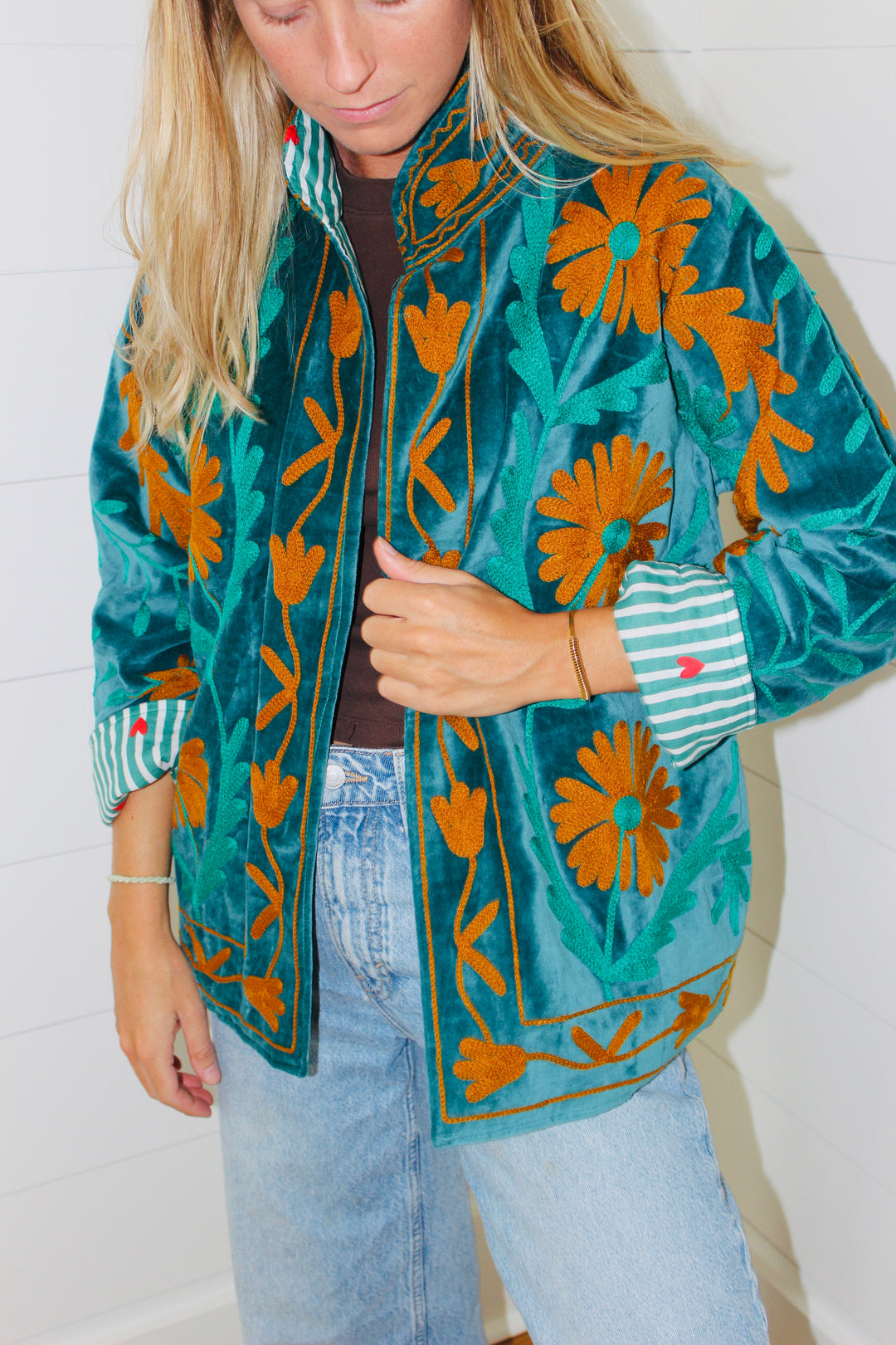 Endsley | Velvet Floral Jacket, OS