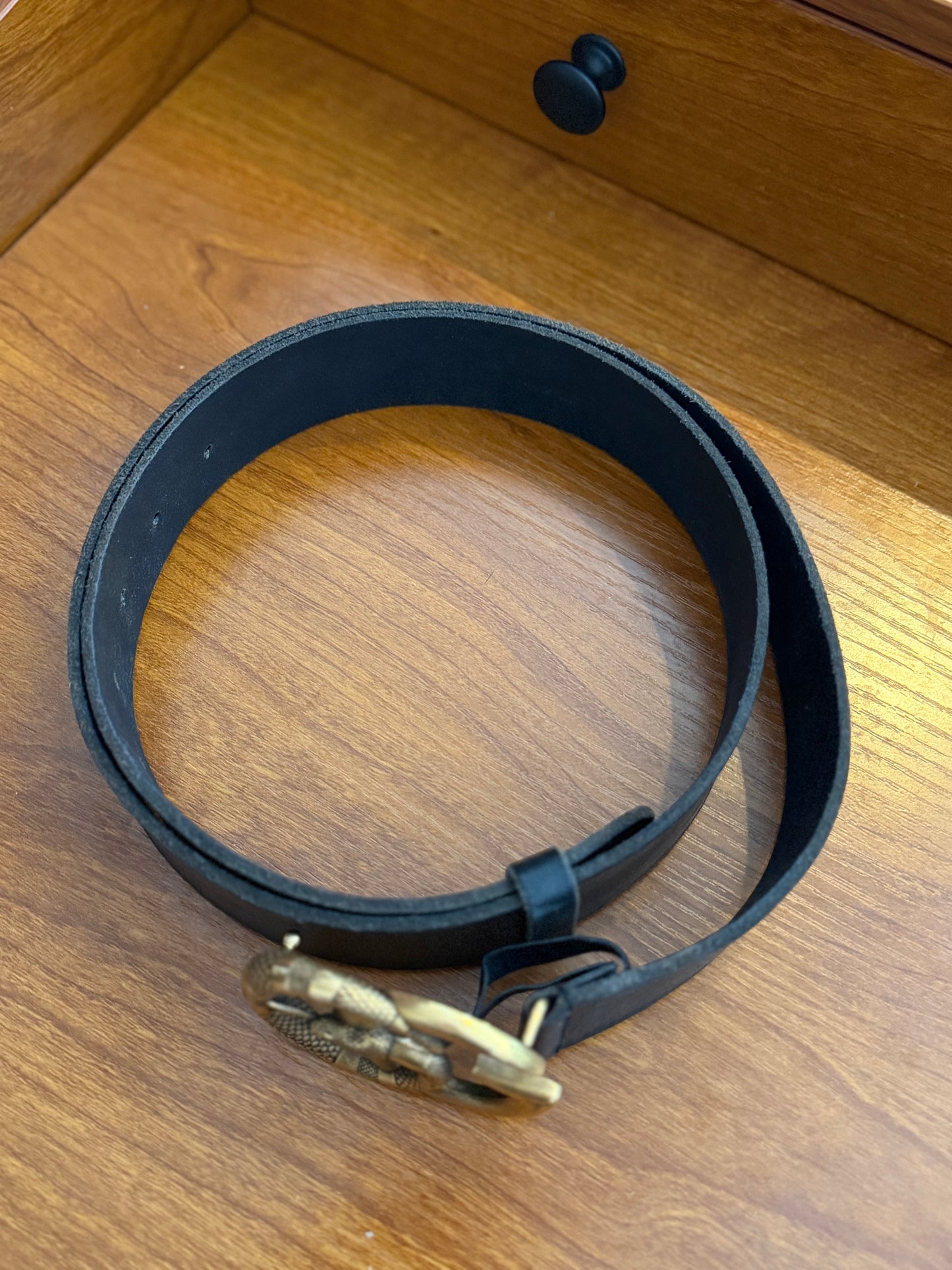 Gucci | Snake Double G Logo Leather Belt, M/L