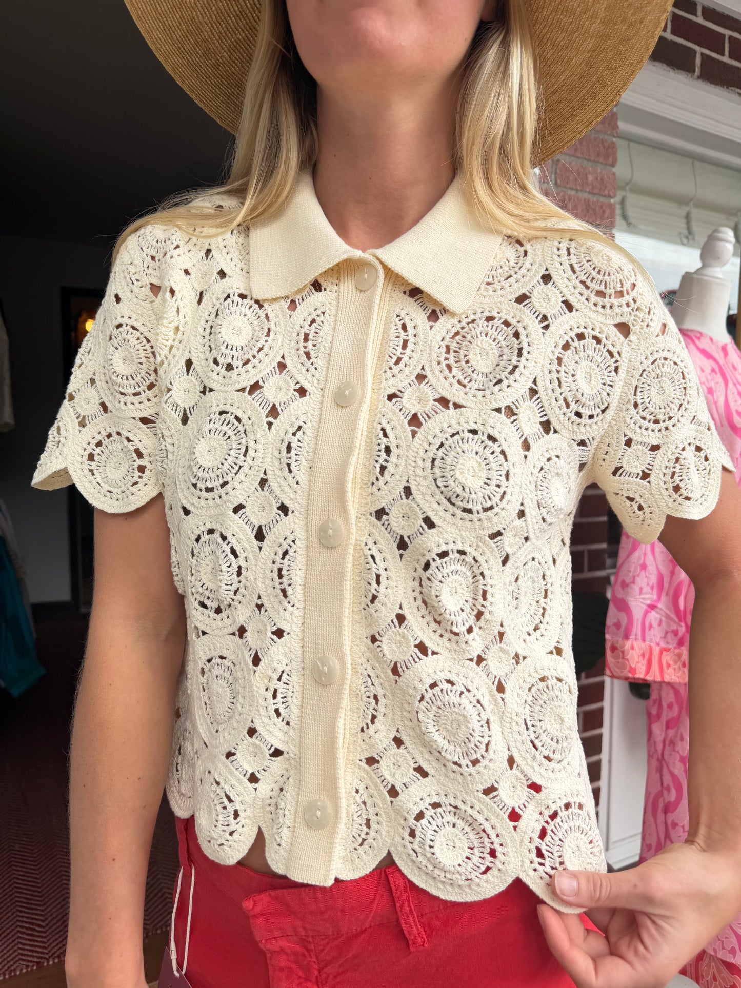 Le Bop | Crochet Polo + Short Set , XS / S
