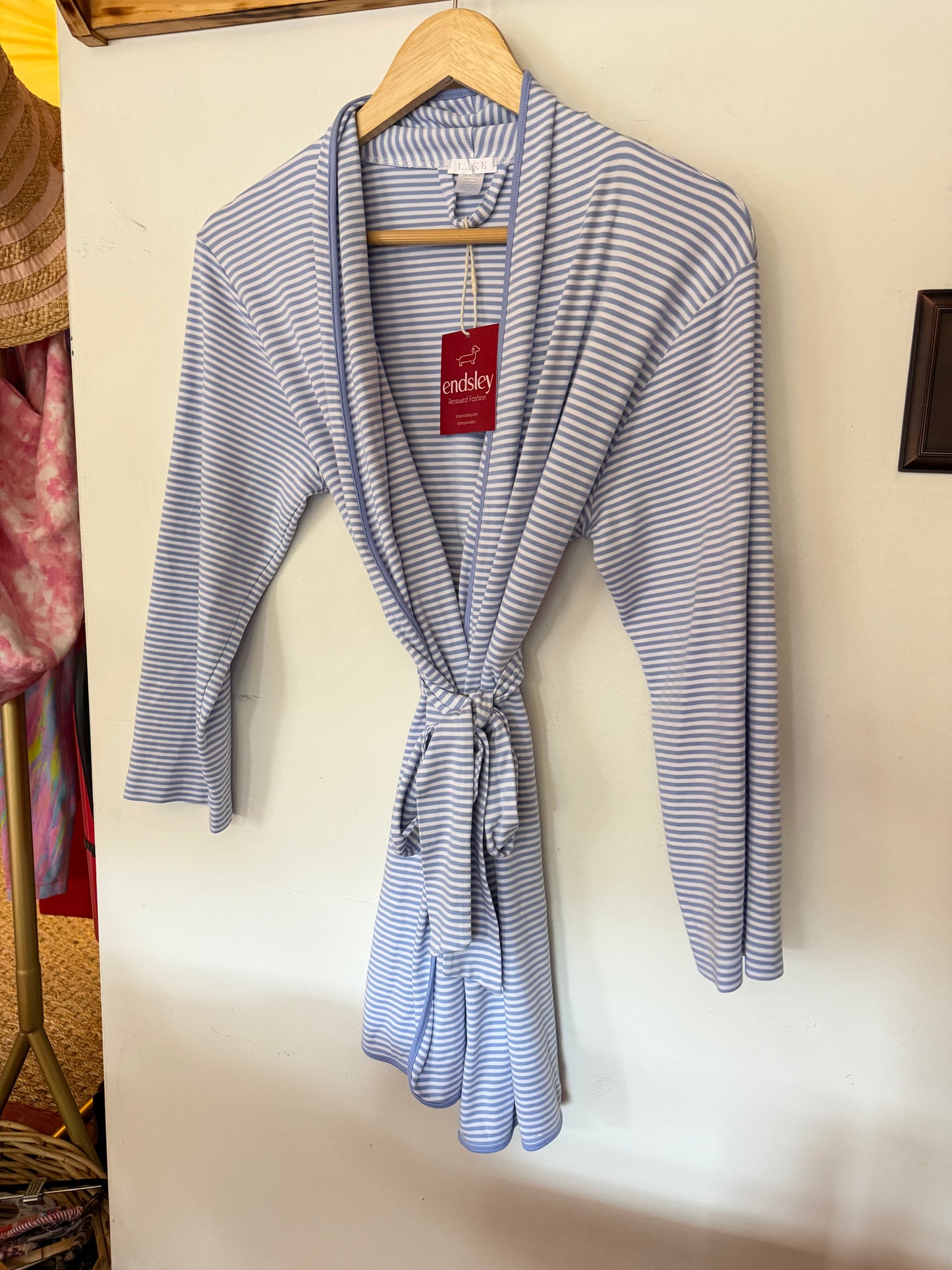 Lake | Striped Robe, S