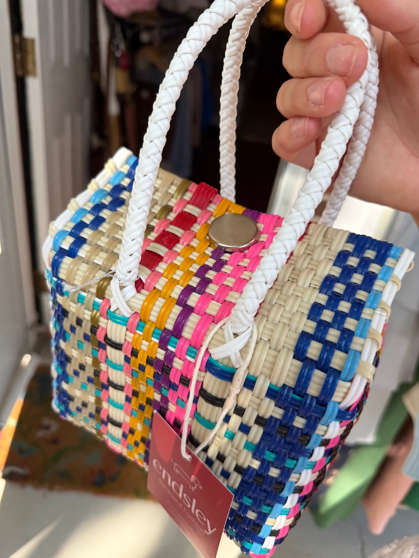 Colorful Box Handle Bag