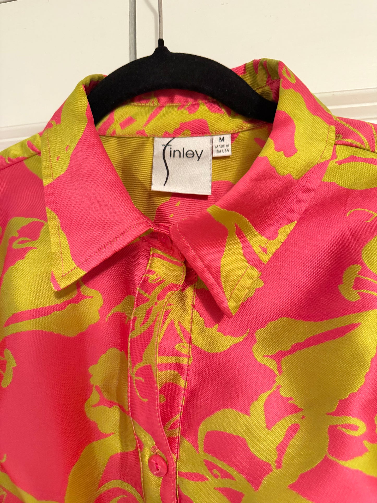 Finley | Pink / Citron Print Doll Dress, M