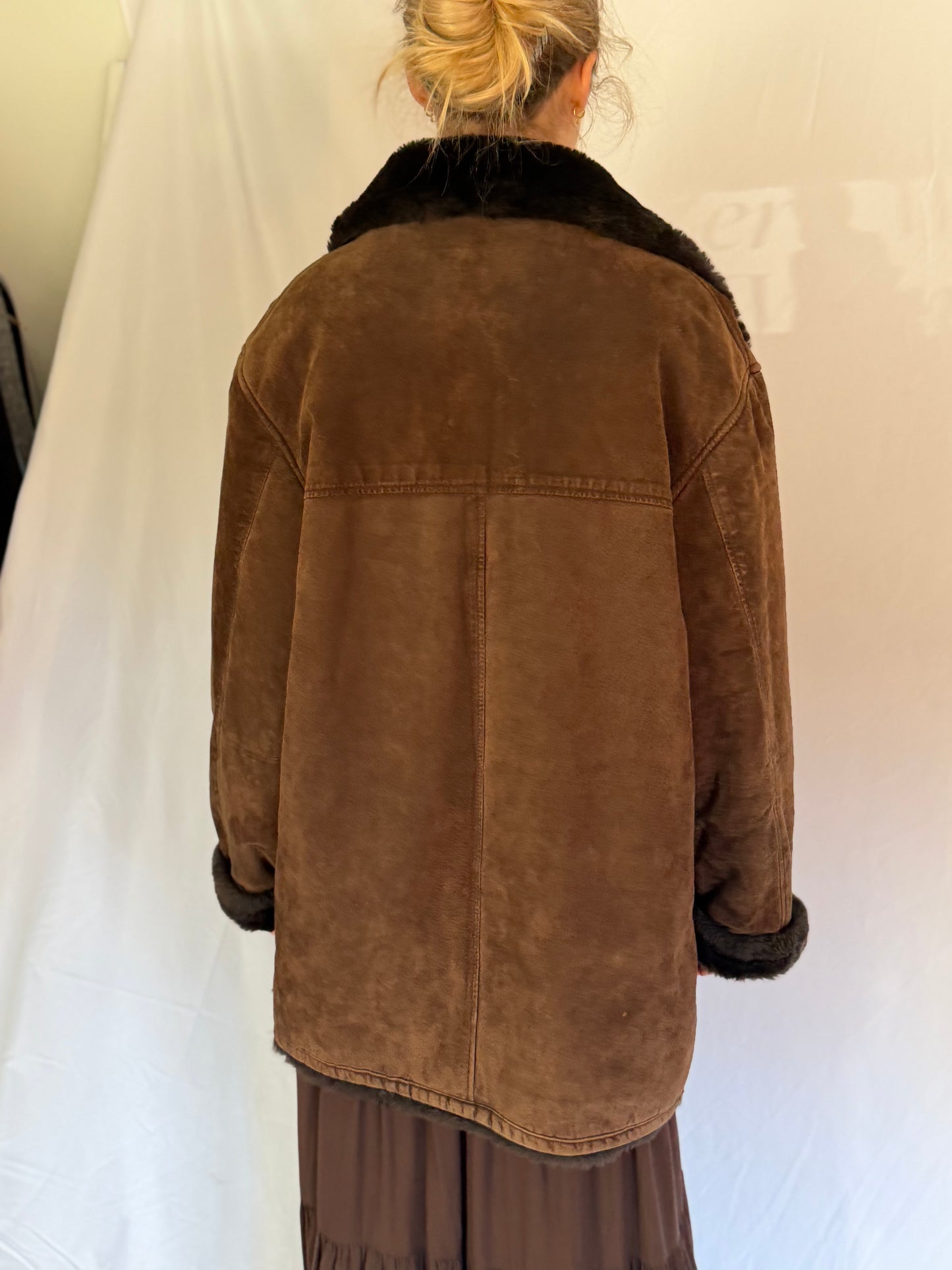 Jones New York Sport | Vintage Brown Suede Shearling, L
