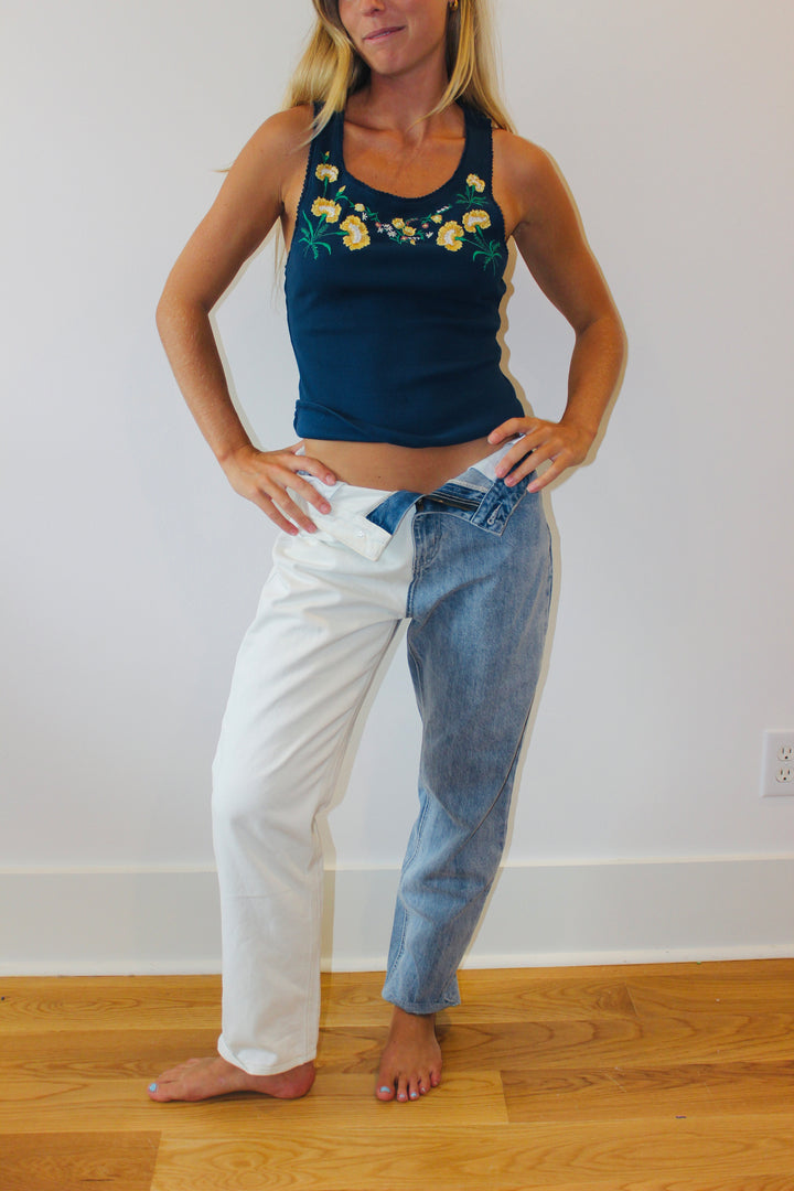 ETL Active | Half White Half Jean Straight Leg, 28
