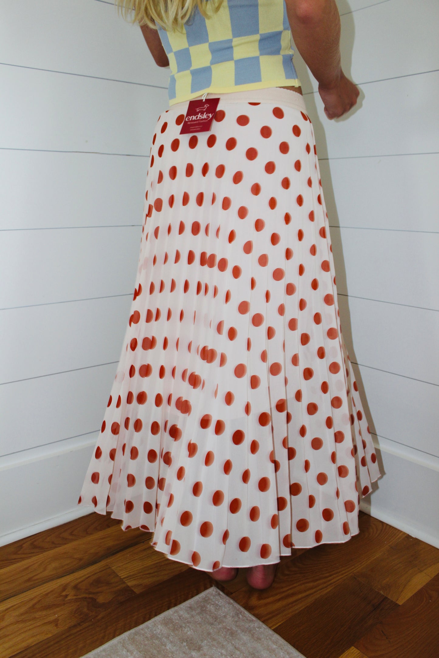 Naf Naf  | Polka Dot Midi Skirt, S