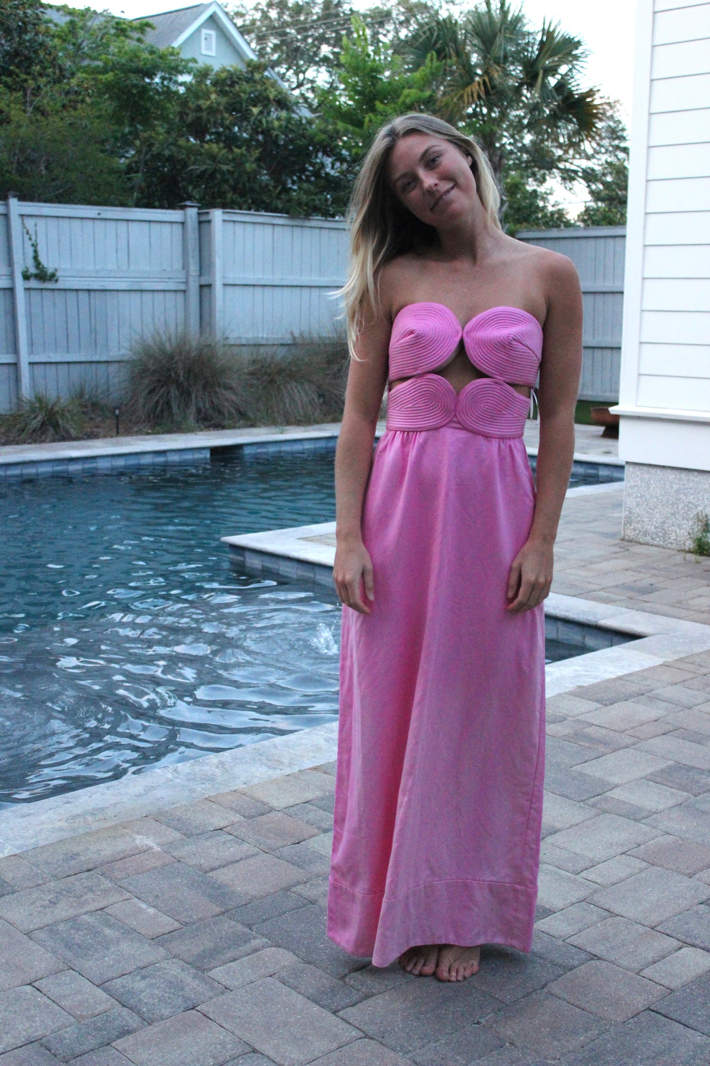 Adriana Degreas | Ribbed Bustier Dress, M