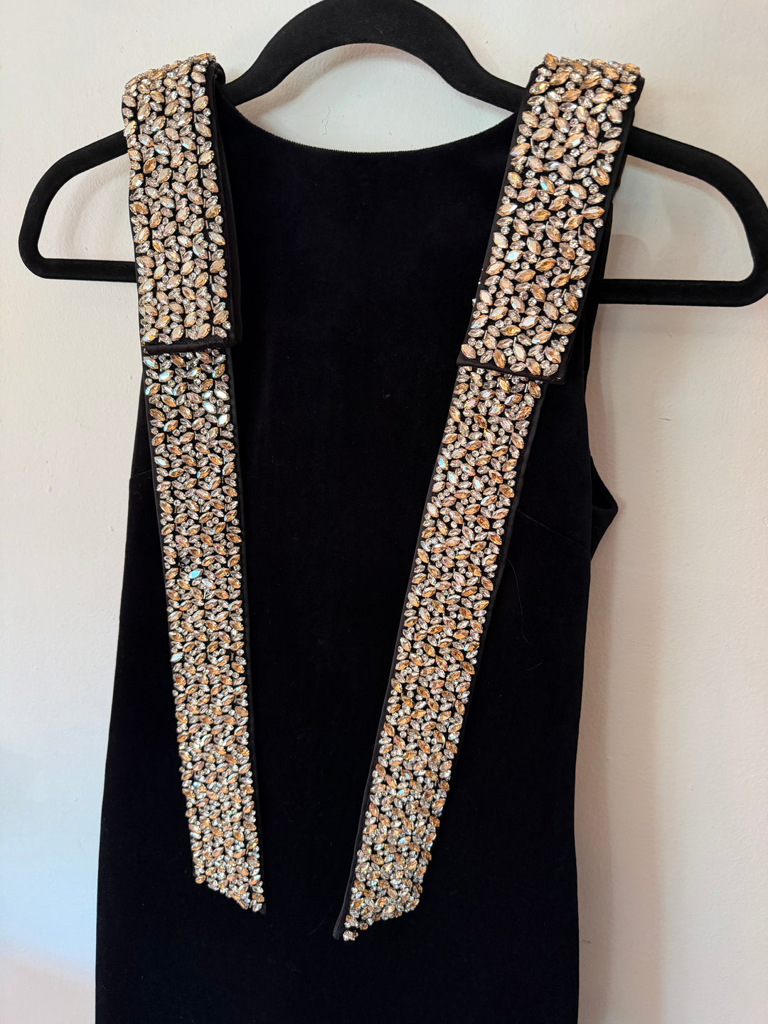 Tuckernuck | Black Velvet Embellished Viola Dress, XXS
