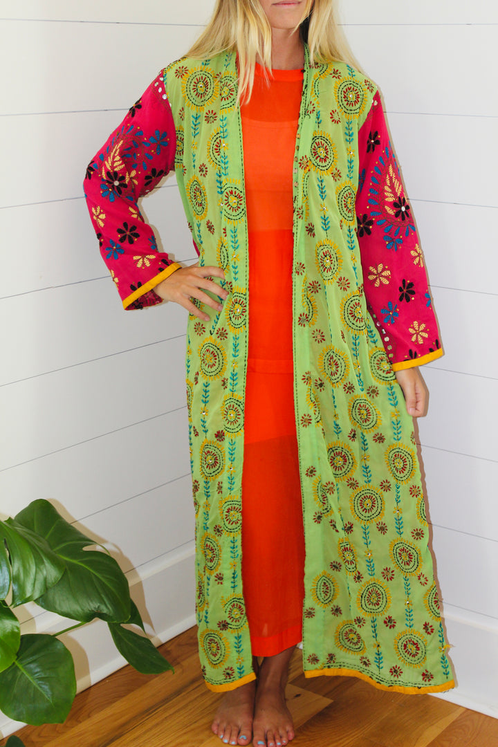 Spanish Sequin Hand Embroidered Kimono, OS