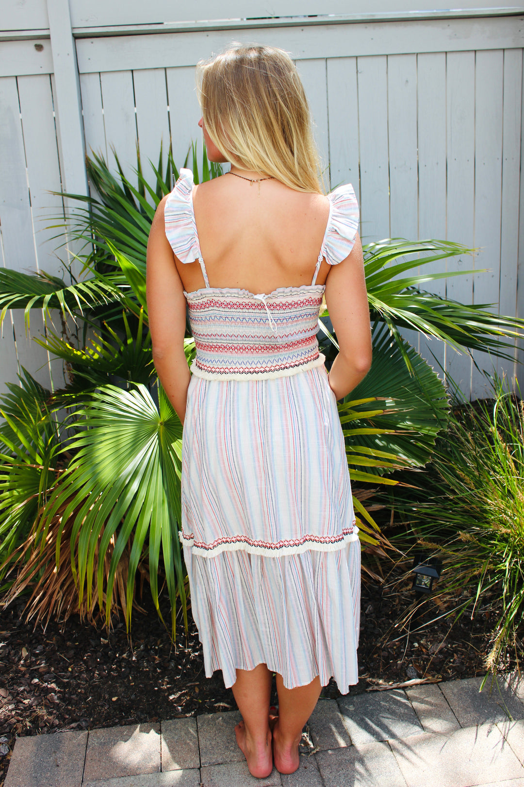 Allison | Stiped Midi Dress, M