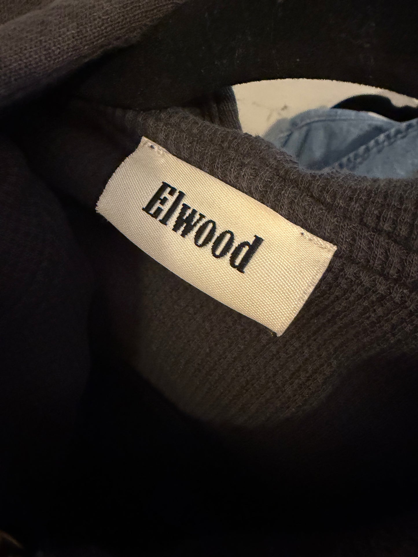 Elwood | Charcoal Cropped Zip Hoodie, S