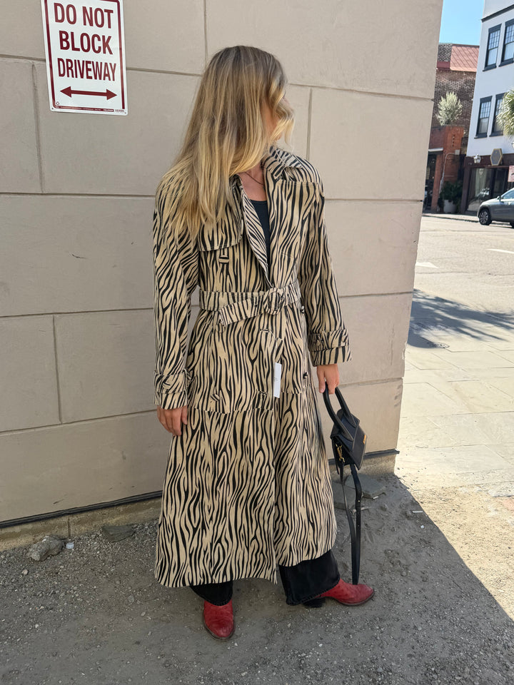 Ducie | Corrin Suede Trench Coat, XS/S