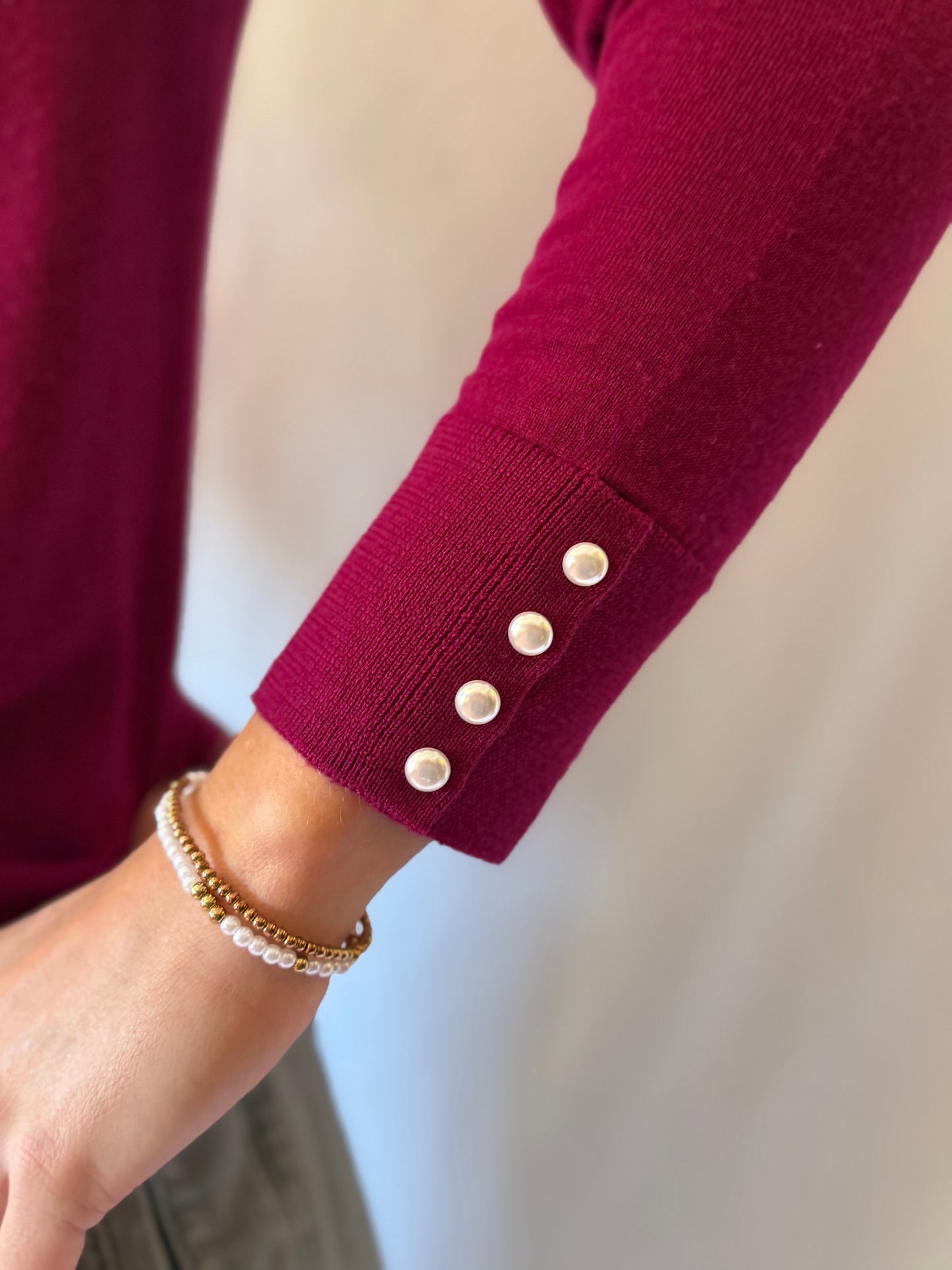 Talbots | Pearl Sleeve Sweater, L