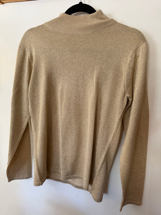 Gold Shimmer Highneck Top