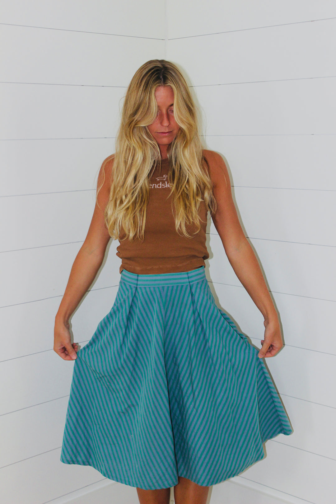 Endsley | Vintage Striped Midi Skirt, S/M