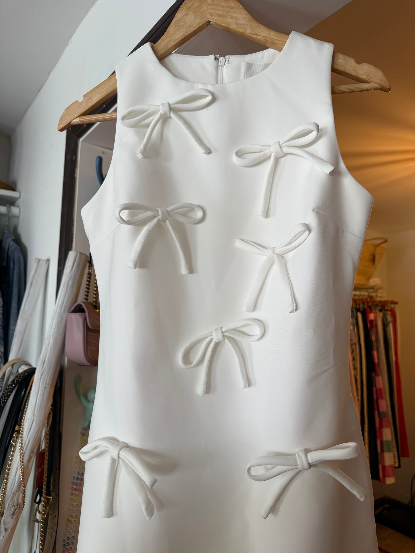 English Factory | Bow Applique Hepburn Dress, S