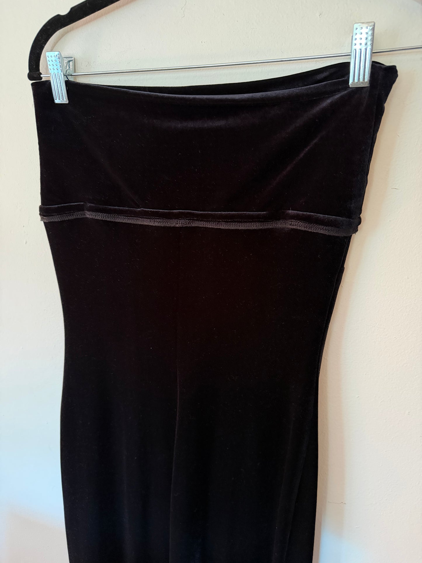Laundry by Shelli | Black Velvet Strapless Maxi, S