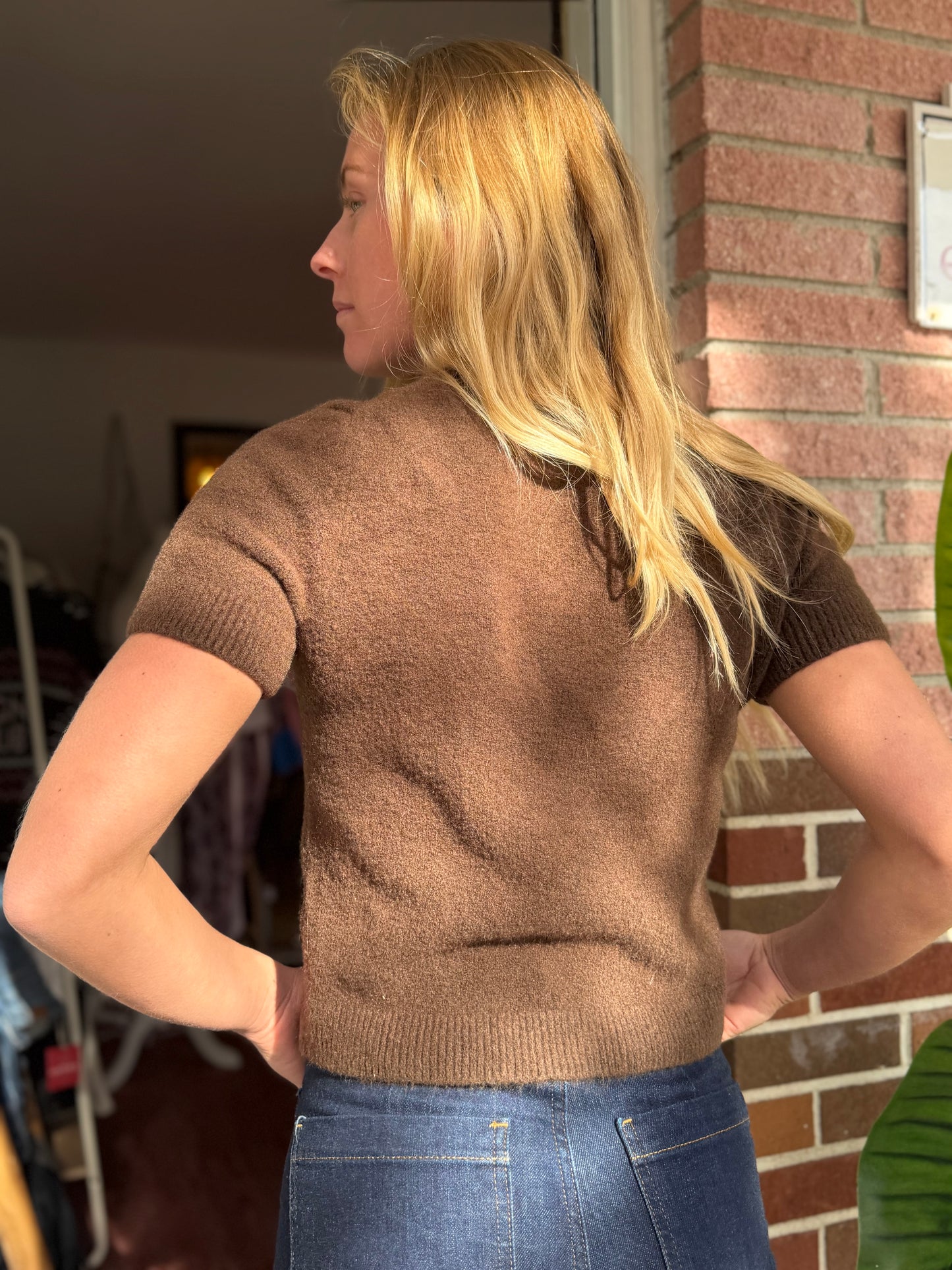 ZARA | Short Sleeve Sweater, S