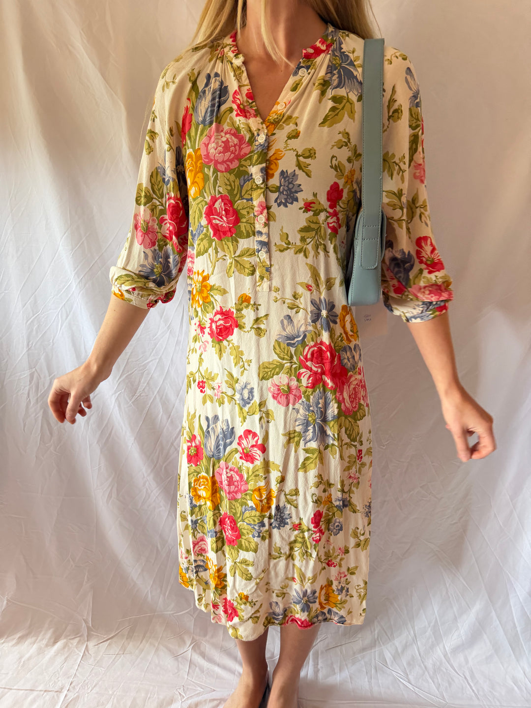 Zara | Floral Printed Midi Dress, XS