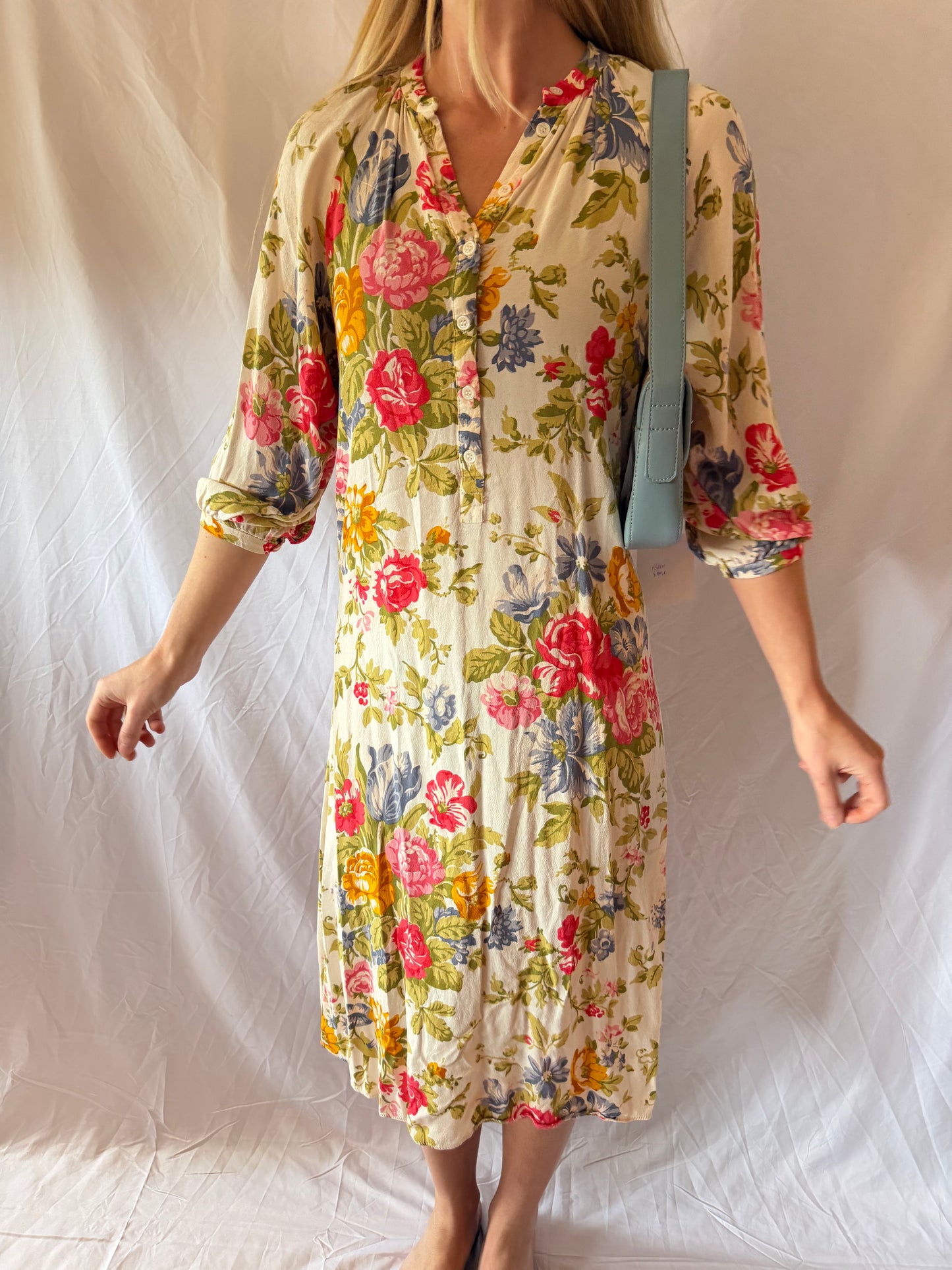 Zara | Floral Printed Midi Dress, XS