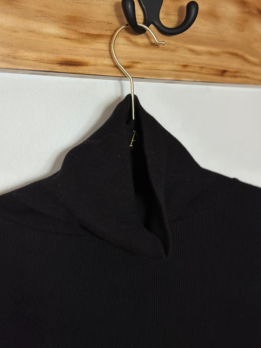 Ambiance | Turtle Neck Ribbed Long Sleeve Top