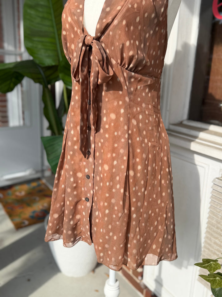 Frankies Bikinis | Bloom Chiffon Mini Dress, XL