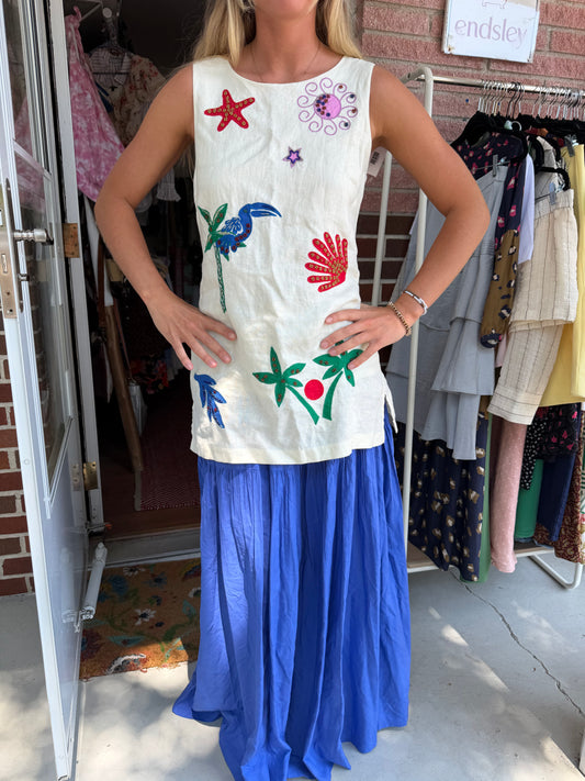 Medusa | Mini Floral Cut Coverup/Long Tunic, S