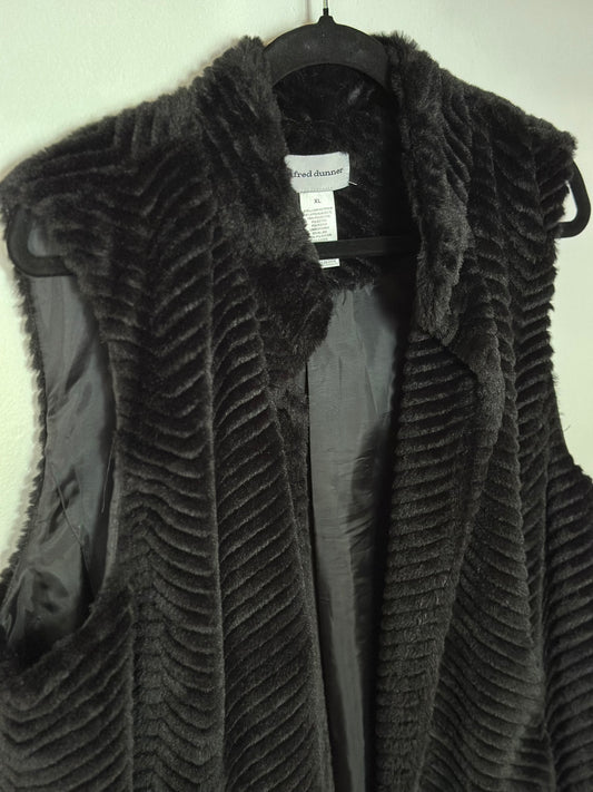Alfred Dunner | Chevron Faux Fur Vest