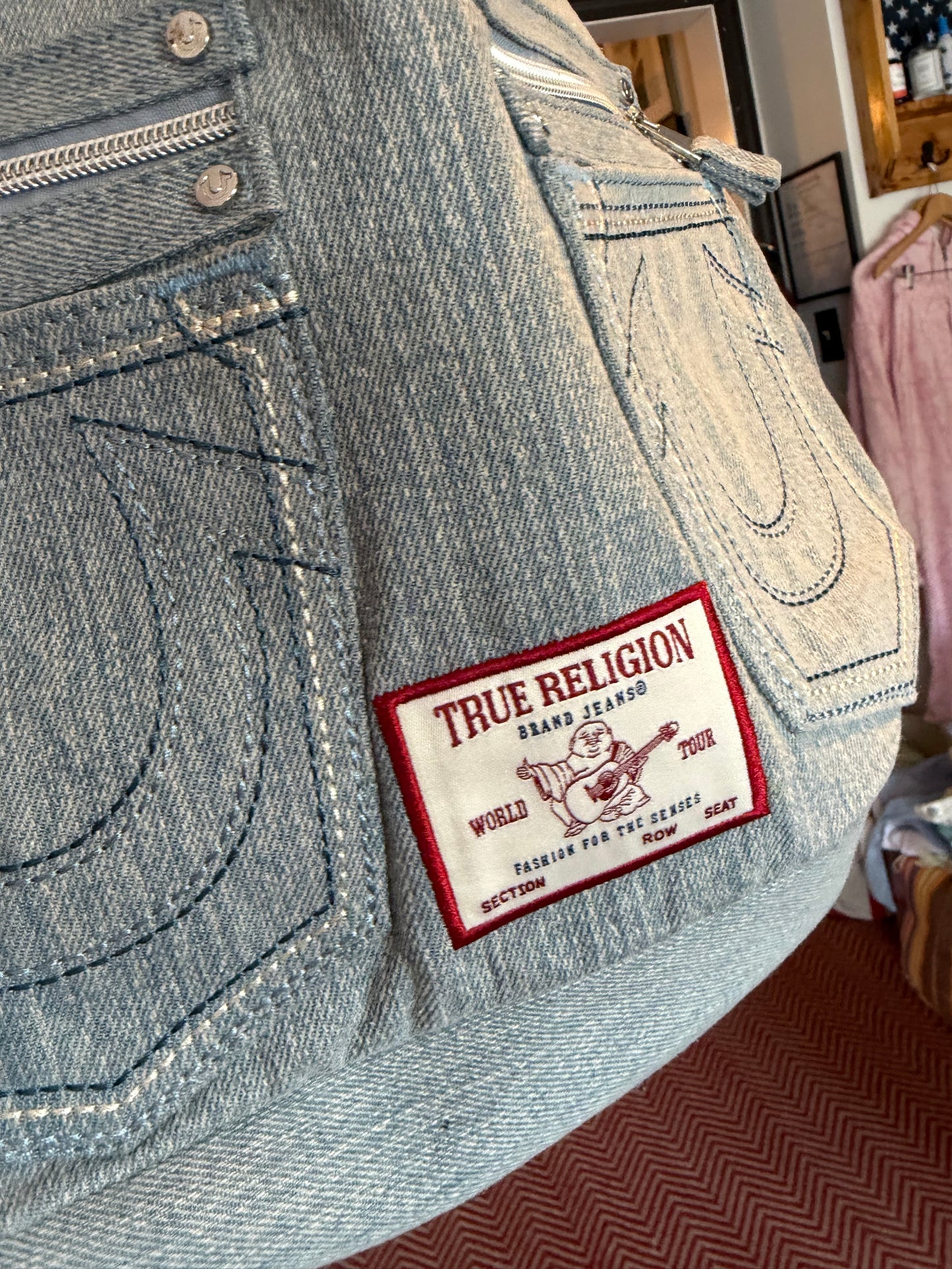 True Religion  | Denim Shoulder + Crossbody Purse