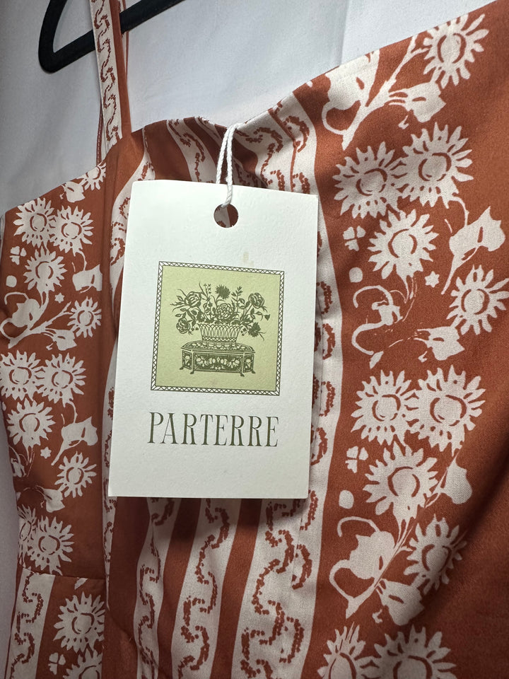 Parterre | Orange Floral Maxi Dress, XXS