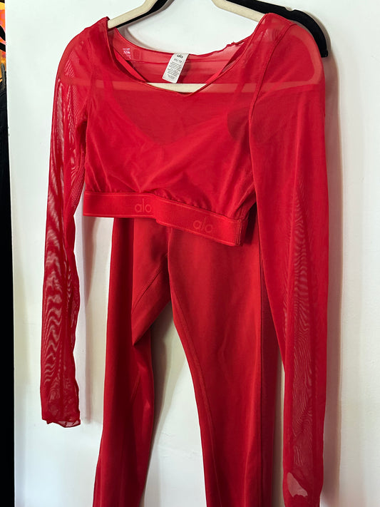 Alo | Red Mesh Set