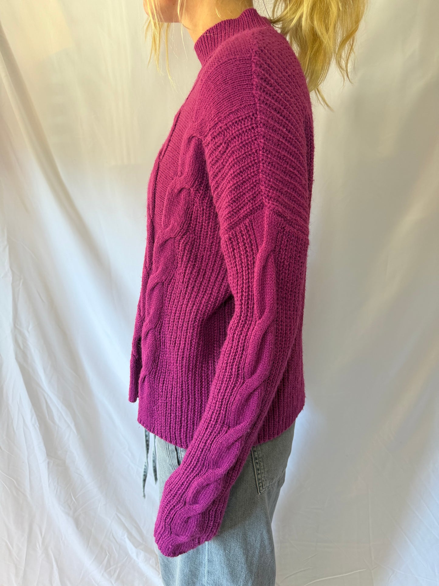 Belle Vere | Fuchsia Sweater, M